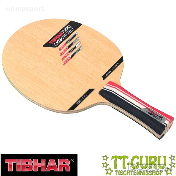 дърво Tibhar Rapid Carbon Light Concave 77грама 151х157мм  ново 86лв, снимка 1