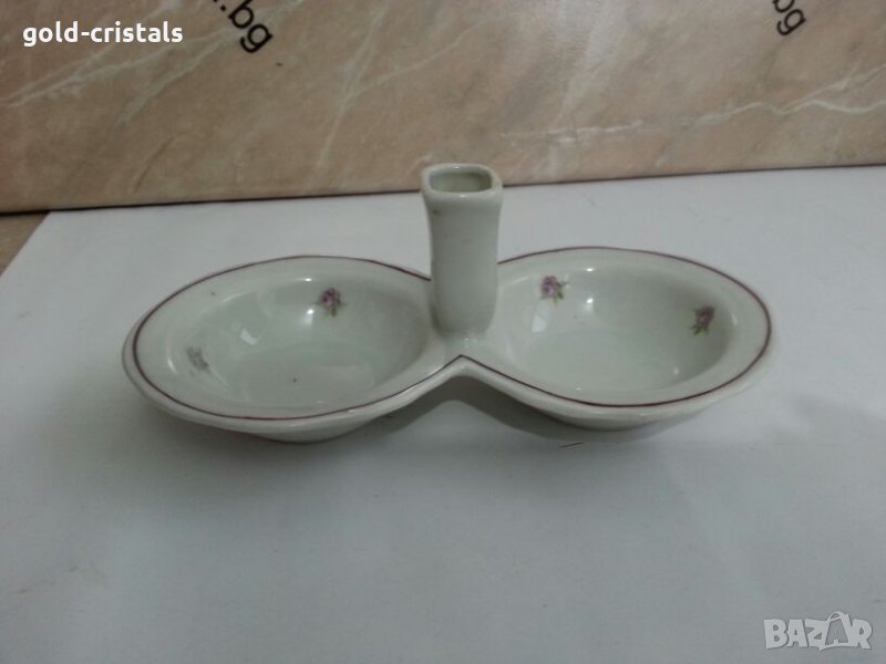 Стар български порцелан солница , снимка 1