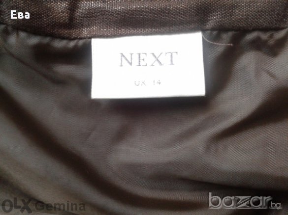 Елегантна пола Next 100% лен, като нова, размер 14 (UK)/42 EU, снимка 3 - Поли - 12958016