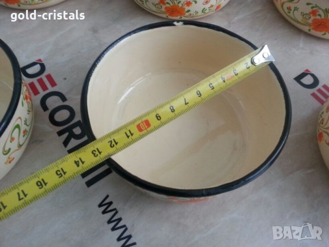 Сервиз метални емайлирани  купи, снимка 4 - Чинии - 23913600