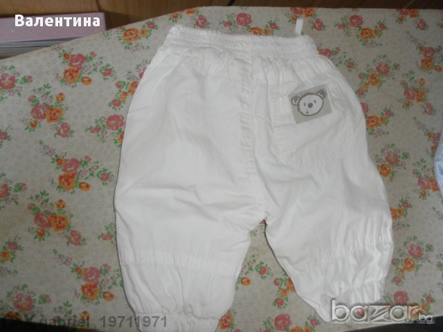 Бели панталонки, снимка 3 - Панталони и долнища за бебе - 16386217