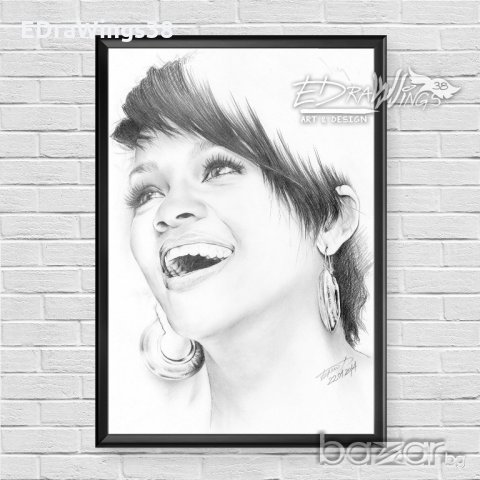 Портрет с молив "Риана"