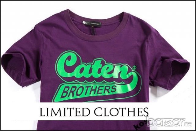 DSQUARED D2 PURPLE CATEN BROTHERS PRINT Мъжка Тениска size M, снимка 4 - Тениски - 6479702