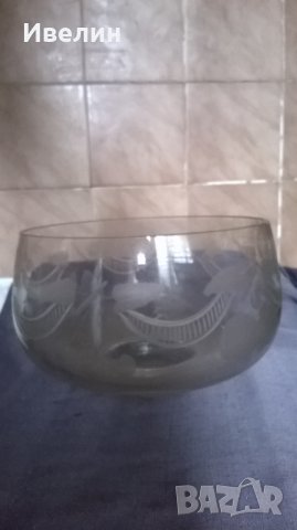 стара стъклена купа арт деко, снимка 1