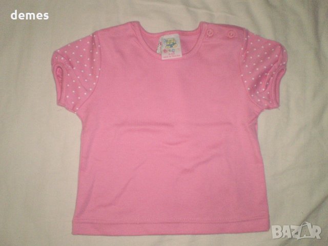  Бебешка тениска в розово за 18 месечно бебе,нова, снимка 1 - Бебешки блузки - 21691169