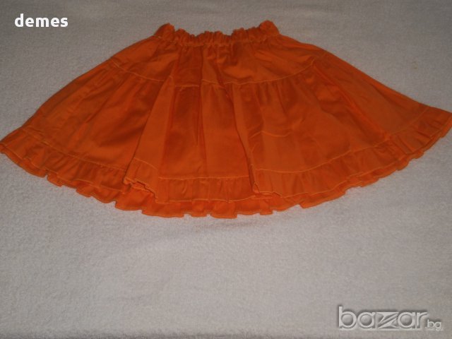 Нова детска пола в оранжево размер 104, снимка 4 - Детски рокли и поли - 10767814