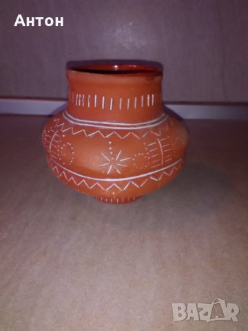 Стара глинена ваза, снимка 5 - Саксии и кашпи - 24794586