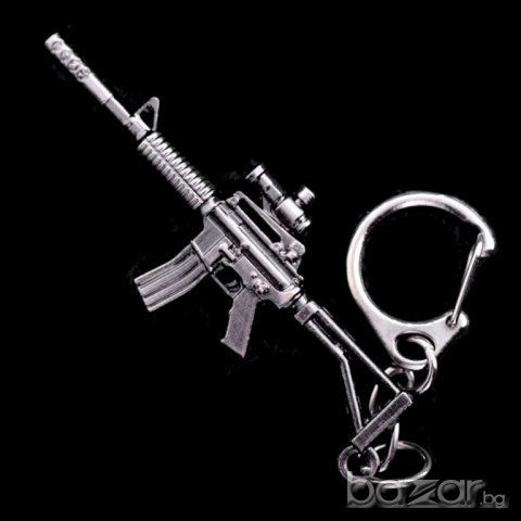🔫 M4A1 Carbine with Silencer ключодържател автоматично оръжие. 1:1 с реалното