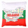 Декоративна възглавничка в цветовете на българското знаме и карта на Република България