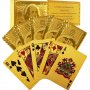 Тесте златни карти за игра с 24 карата златно покритие-пластик, снимка 1 - Карти за игра - 25658565