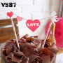 love Ангел купидон Валентин топер сламки с надпис за за торта, снимка 1 - Други - 17514704