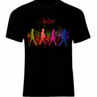  The Beatles Rock Abbey Road Silhouette Тениска Мъжка/Дамска S до 2XL