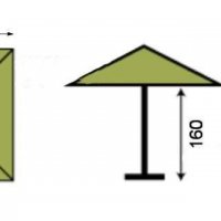 Огромен градински чадър правоъгълен 2,7х2,7 М, снимка 2 - Градински мебели, декорация  - 21504125
