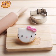 Hello Kitty Коте Кити метална форма резец за сладки бисквитки фондан украса, снимка 1 - Форми - 17342550