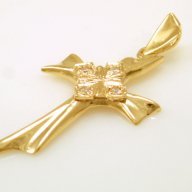 Много красив и стилен Златен кръст -каре- 3.28 грама , снимка 4 - Колиета, медальони, синджири - 13309803