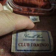 мъжка дънкова риза Club Damingo с цвят керемида размер М, снимка 2 - Ризи - 11474190