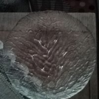 старинна стъклена чиния, снимка 1 - Чинии - 20232831