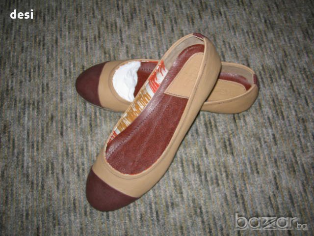 2 модела Нови кожени балерини,37-38н, снимка 1