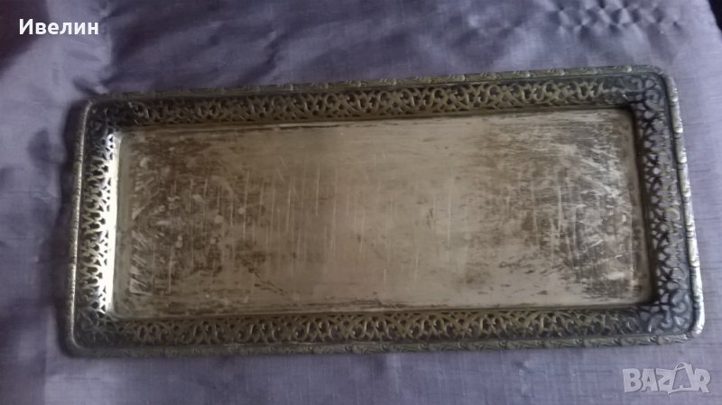 посребрена бронзова табла арт деко, снимка 1