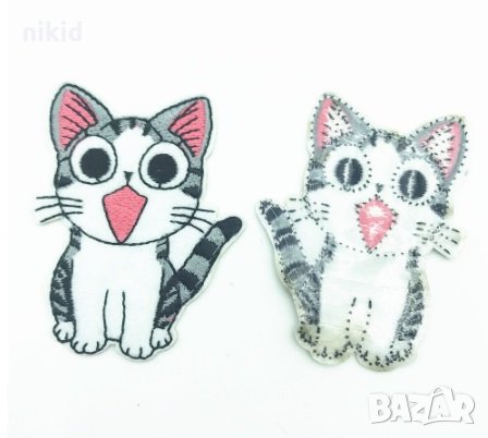 Анимирано Коте апликация за дреха дрехи самозалепваща се, снимка 1