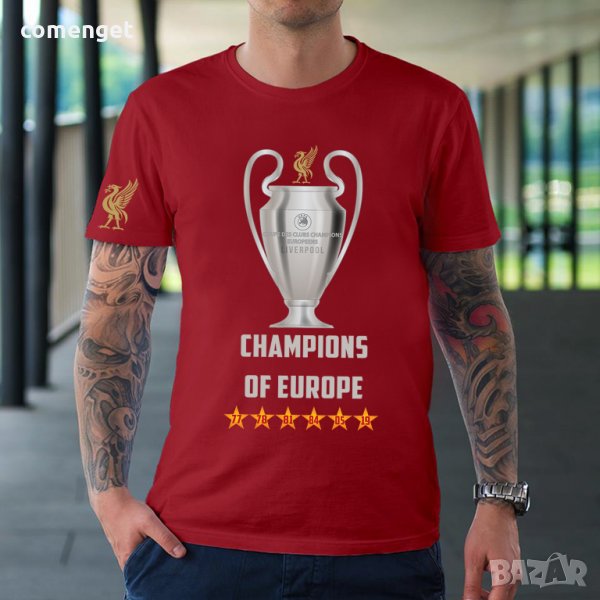 За фенове! Tениски LIVERPOOL CHAMPIONS 2019! Бъди различен, модел по твой дизайн!, снимка 1