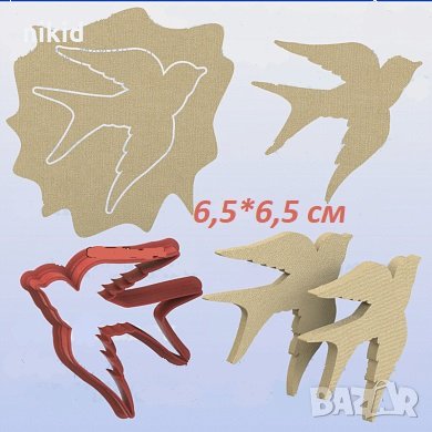 Лястовичка лястовица Птичка пластмасов резец форма фондан тесто бисквитки, снимка 1