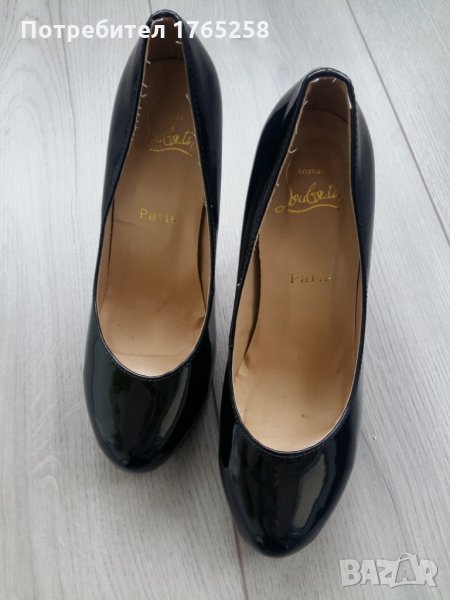 Официални италиански черни лачени обувки , снимка 1