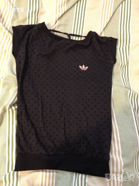 Adidas Черна дамска тениска с гол гръб, снимка 1