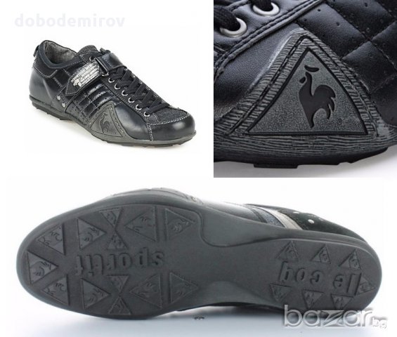 Нови черни кожени спортни обувки LE COQ SPORTIF Sapporo Lea оригнал, снимка 12 - Кецове - 14849166