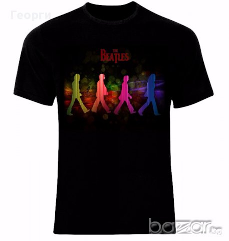  The Beatles Rock Abbey Road Silhouette Тениска Мъжка/Дамска S до 2XL, снимка 1 - Тениски - 14034821