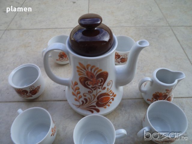 НЕМСКИ БАВАРСКИ ПОРЦЕЛАНОВ СЕРВИЗ ЗА ЧАЙ ИЛИ КАФЕ, снимка 2 - Антикварни и старинни предмети - 17134931