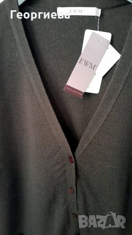 Вълнена жилетка в шоколадово кафяво, снимка 1