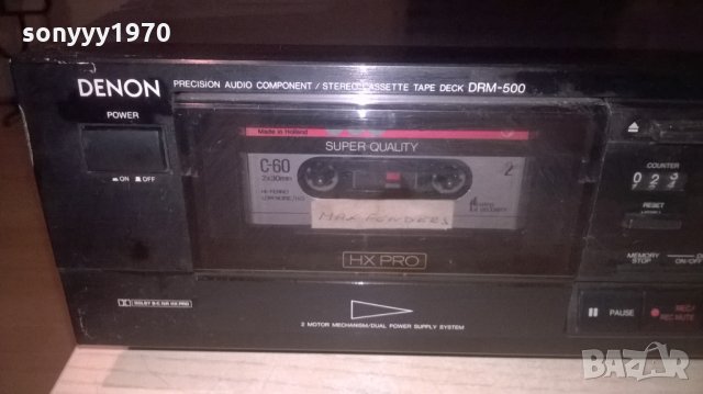 denon drm-500 deck hx pro/2motor/bias fine-made in japan, снимка 6 - Декове - 24522989