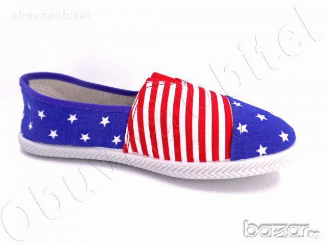 Дамски Цветни Олекотени Еспадрили American Flag Blue 9,99лв., снимка 2 - Дамски ежедневни обувки - 11178640