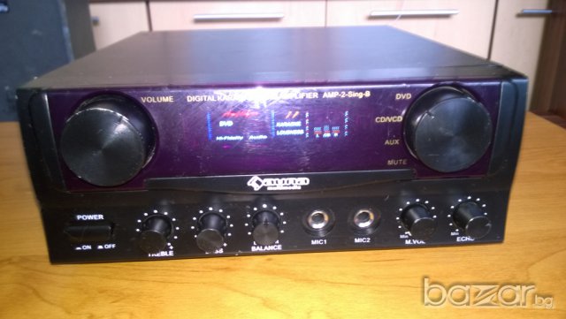 auna multimedia amp-2 sing-2 digital karaoke audio amplifier-швеицария, снимка 4 - Ресийвъри, усилватели, смесителни пултове - 7929436