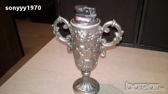 Ретро запалка амфора-19х14х7см-внос швеицария, снимка 4 - Антикварни и старинни предмети - 17015254