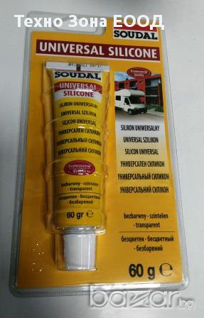 Универсален безцветен силикон, SOUDAL, снимка 3 - Лепила и силикон - 17609975