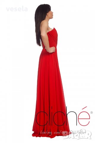 Страхотна червена рокля, снимка 4 - Рокли - 22382173