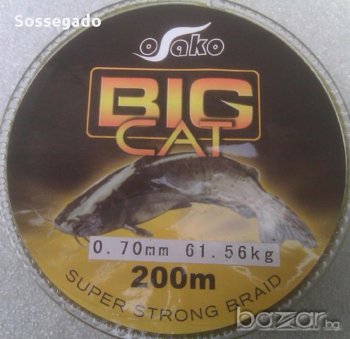 Плетено влакно Big Cat 200 – супер здраво за сом и големи риби, снимка 3 - Такъми - 11493212