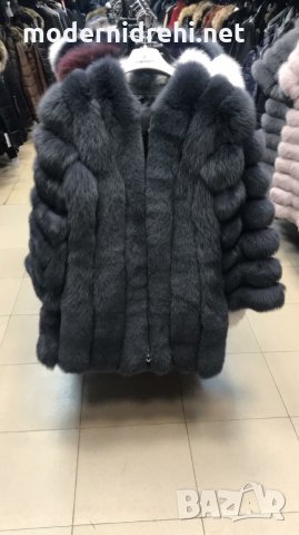 Дамско дълго палто от естествена лисица код 69, снимка 1 - Палта, манта - 23065043