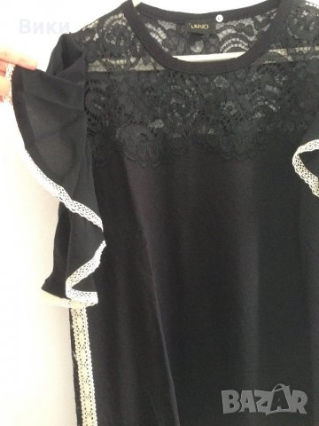 Красива блуза Liu Jo дантела, снимка 13 - Тениски - 21938285