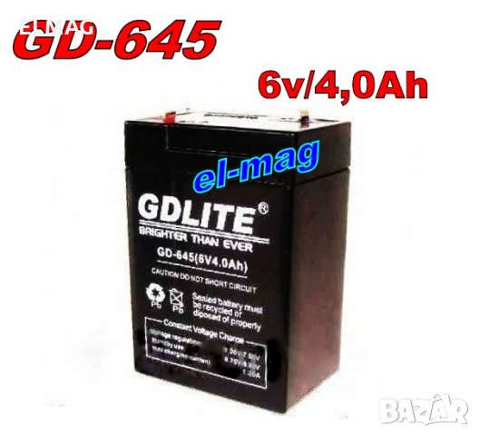 АКУМУЛАТОР GD-640 (6V4,0Ah) Gdlite , снимка 4 - Друга електроника - 22226803