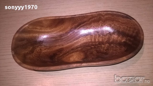 Ретро купа-тиково дърво-20х9х4см-внос швеицария, снимка 9 - Антикварни и старинни предмети - 17244801