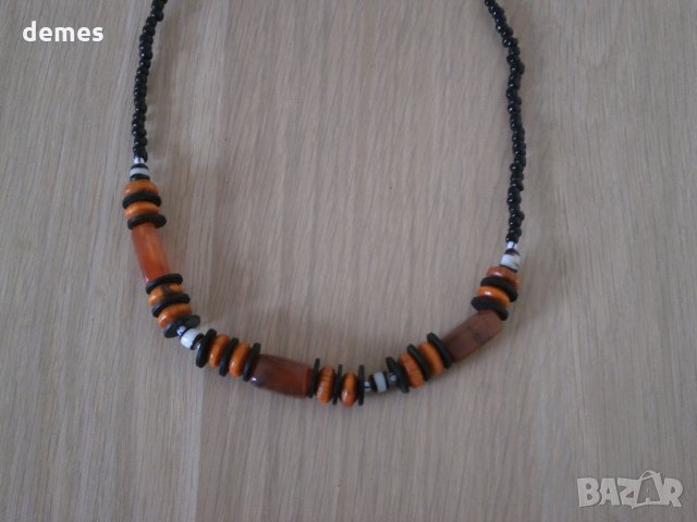  Колие с африкански мотиви в гръндж стил-7, снимка 2 - Колиета, медальони, синджири - 23511225