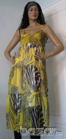 Красива рокля в жълто, снимка 3 - Рокли - 7955698