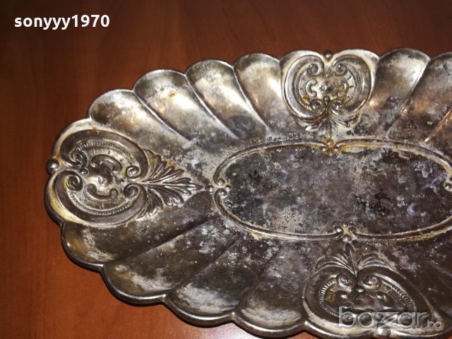 ретро колекция-метална чиния-36х19х4см-внос швеицария, снимка 6 - Колекции - 20880807