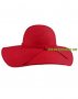 Дамска шапка с голяма периферия - червена, снимка 3