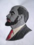 Алуминиев бюст за стена на Ленин, снимка 1 - Антикварни и старинни предмети - 19382228