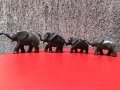 Четири слончета от рог на африкански бивол, снимка 1 - Антикварни и старинни предмети - 12728955
