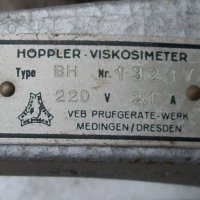 Вискозиметър-HOPLER , снимка 7 - Антикварни и старинни предмети - 21554900